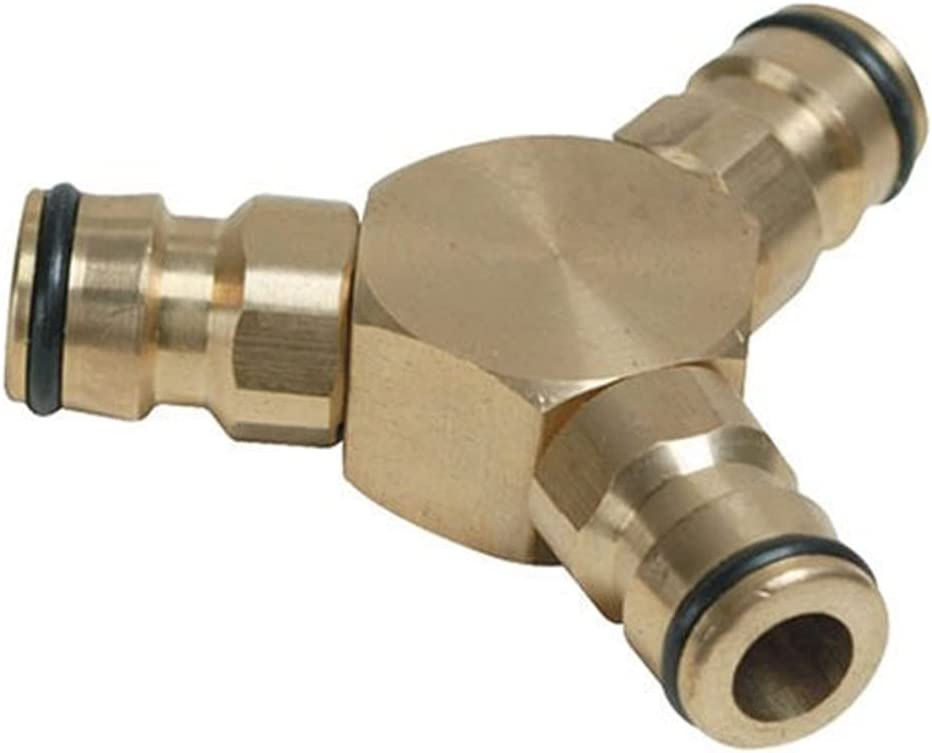 Silverline 1/2 inch Male to Male to Male Brass 3 Way Tap Connector 763559