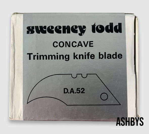 Sweeney Todd Concave Trimming Knife Blade D.A.52 - Pack of 100 (NEW UNUSED OLD STOCK)