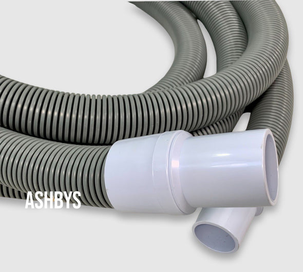 19ft (NOT 25FT) GREY 1.5 inch Vacuum Hose with 2 x Swivel 1.5 inch Hose Cuff ONLY - CLEARANCE
