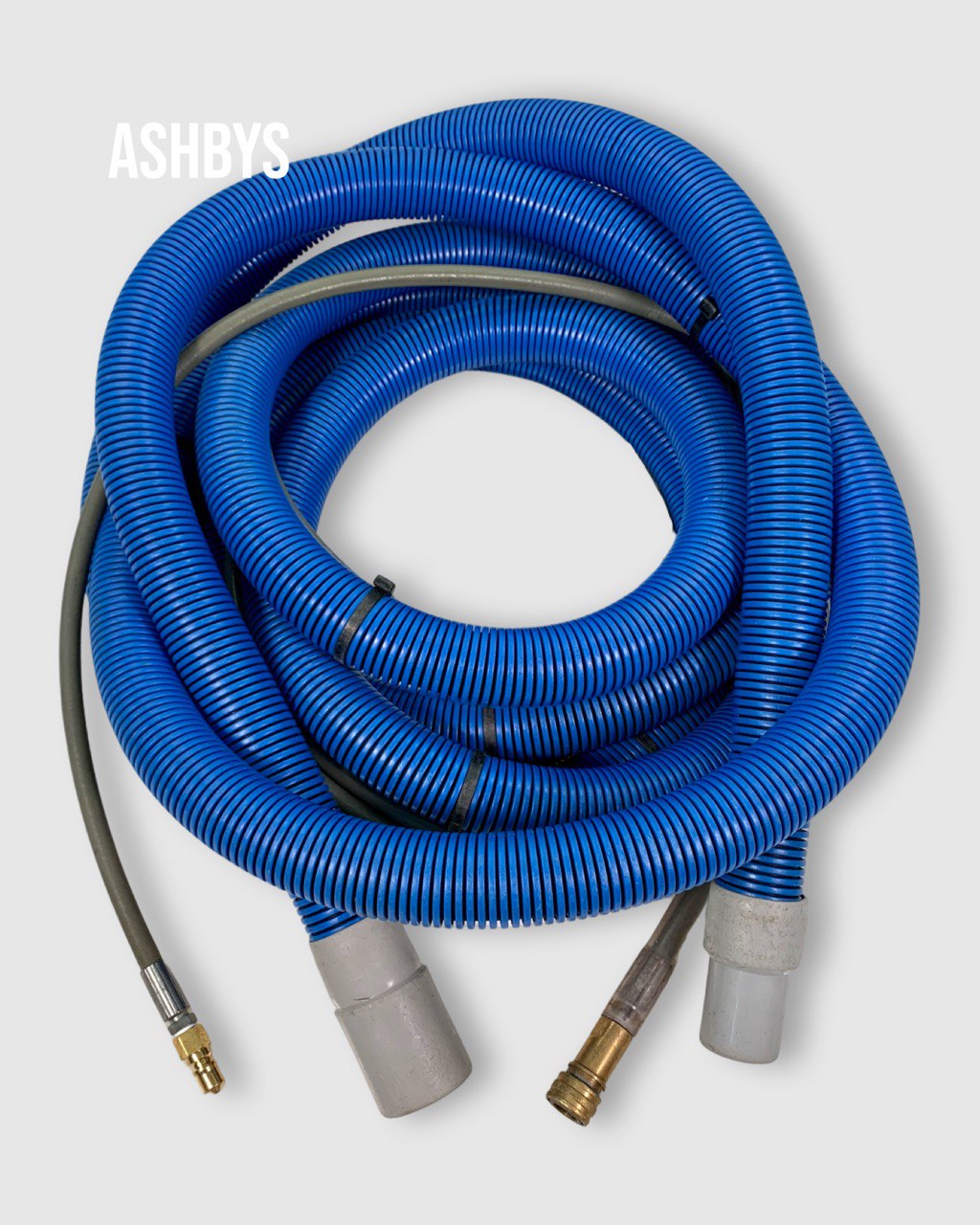 PRE-OWNED Ashbys 25ft / 7.5m BLUE 1.5 inch Vacuum & Solution Hose Set