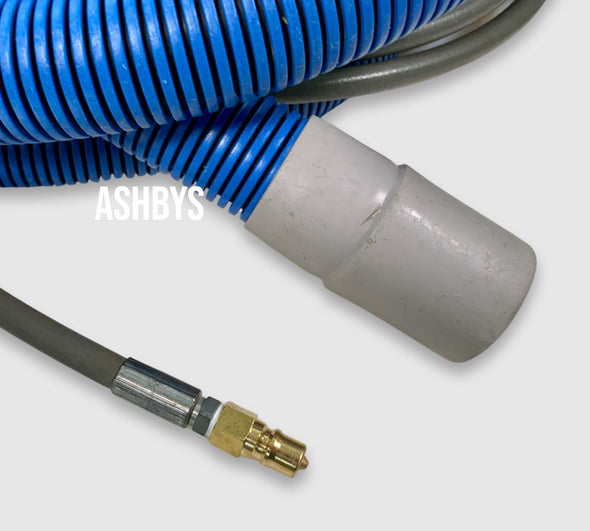 PRE-OWNED Ashbys 25ft / 7.5m BLUE 1.5 inch Vacuum & Solution Hose Set