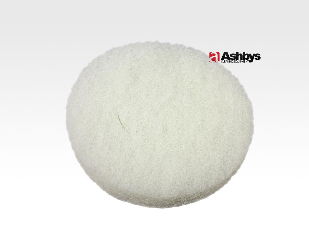 White (Polishing) 6 inch / 15 cm Rotary Floor Pad - for Compact Rotary Floor Scrubber