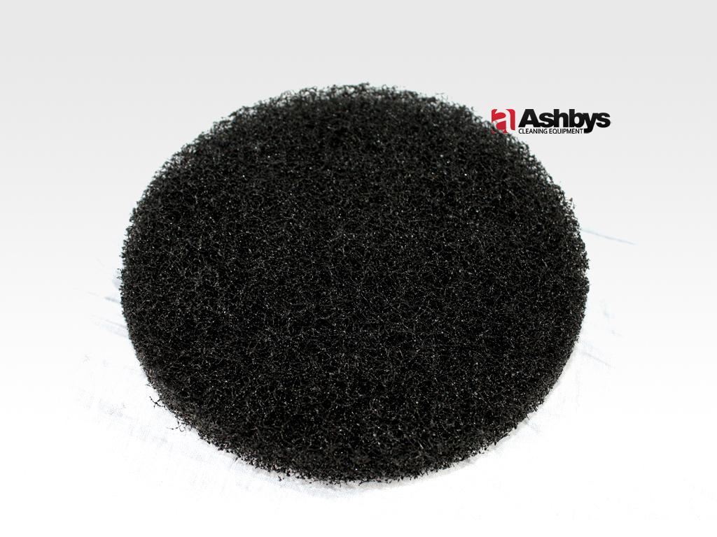 Black (Stripping) 6 inch / 15 cm Rotary Floor Pad - for Compact Rotary Floor Scrubber