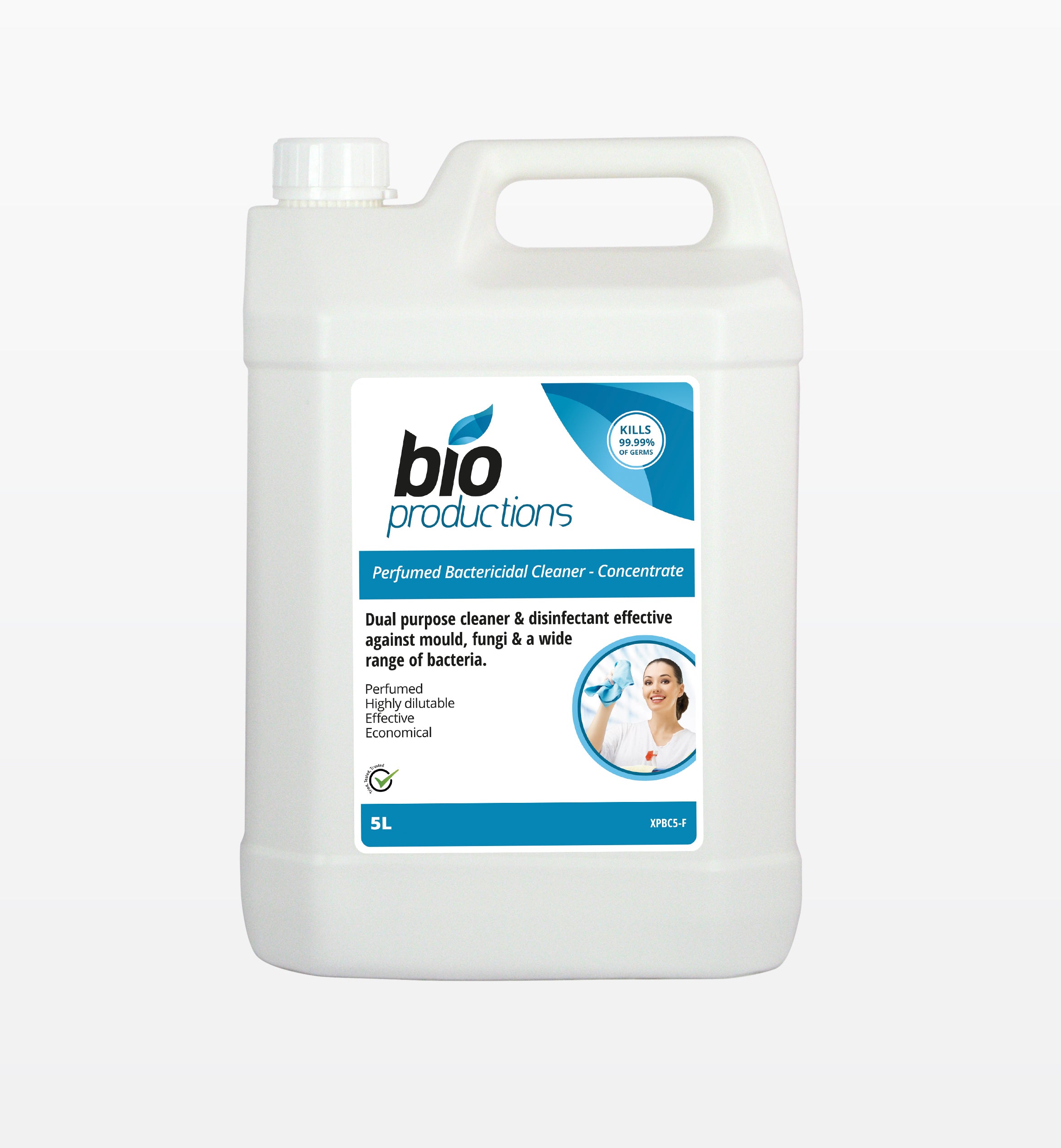 Bio Productions Perfumed Bactericidal Cleaner - Concentrate XPBC5 5 Ltr  (Kills 99.999% of bacteria)