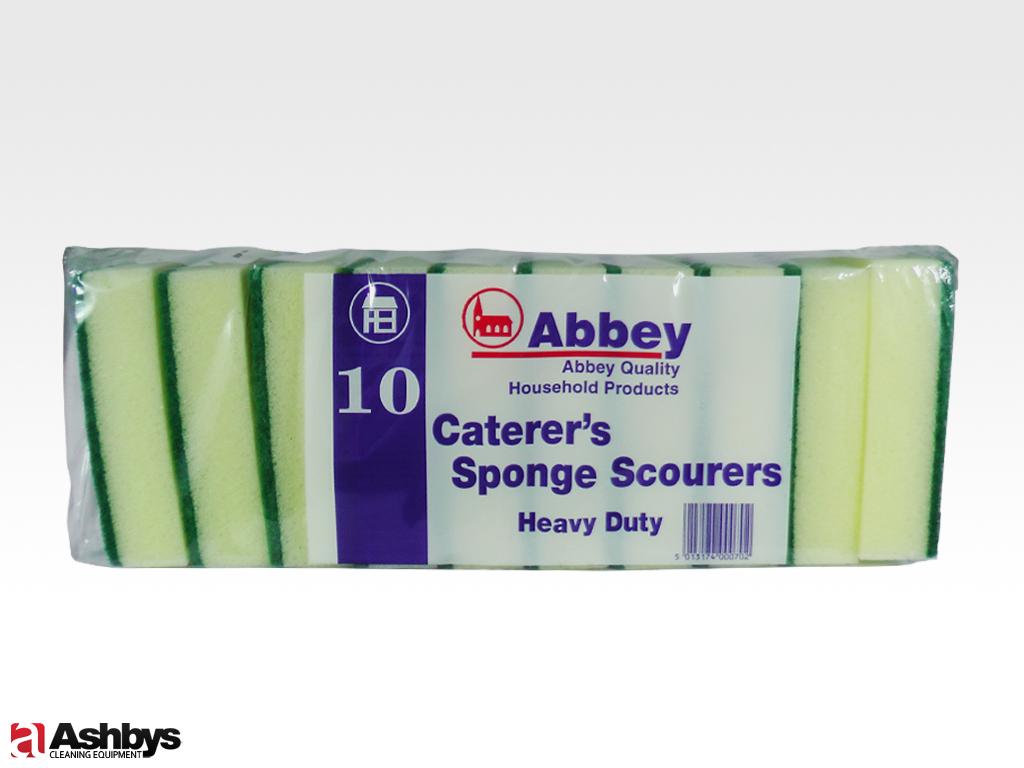 Caterers Heavy Duty Sponge Scourers (Pack of 10) - 14 x 9 x 3 cm - PC5985