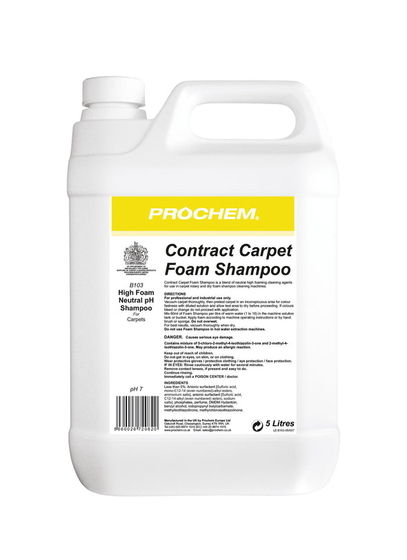 Prochem Contract Carpet Foam Shampoo B103 5 Ltr