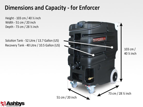 Enforcer Carpet Cleaning Machine | 400 psi | Std + HD 3 Stage 5.7" PERFORMANCE Vacs | V2 SteamMate Heating System