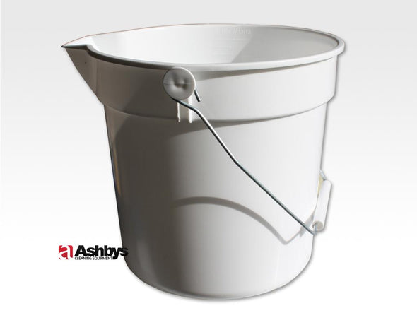 White Bucket 10 Ltr - Lipped & Calibrated