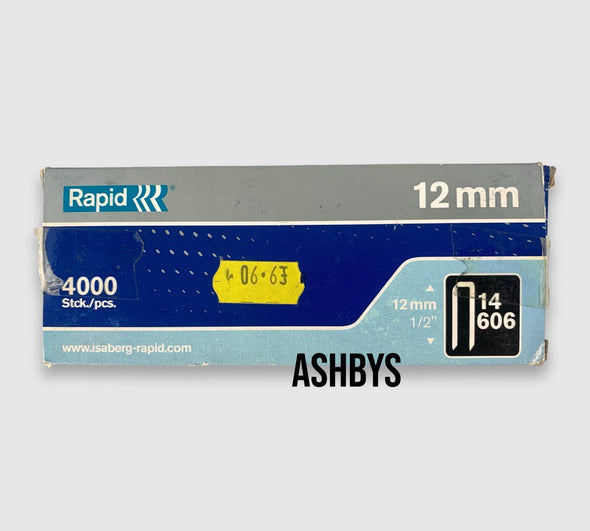 Rapid 12mm Staples 14 606 - Pack of 4000