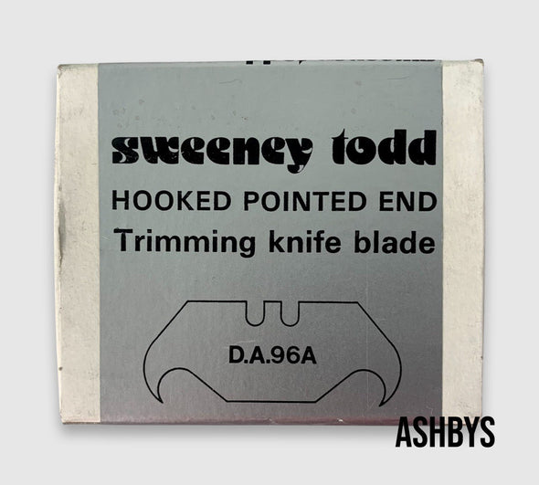Sweeney Todd Hooked Pointed End Trimming Knife Blade D.A.96A - Pack of 100 (NEW UNUSED OLD STOCK)