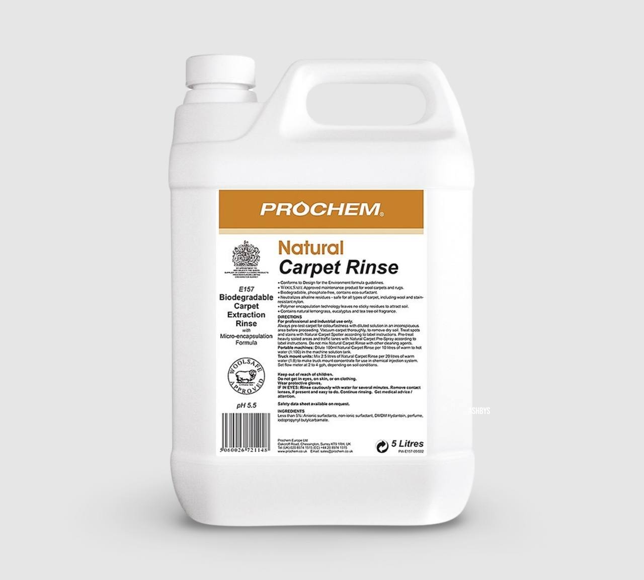 Prochem Natural Carpet Rinse E157 5 Ltr