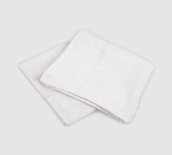 Pack of 12 x Ashbys White Hand Towel / Premium Terry Towels (50 x 90cm), 450 GSM