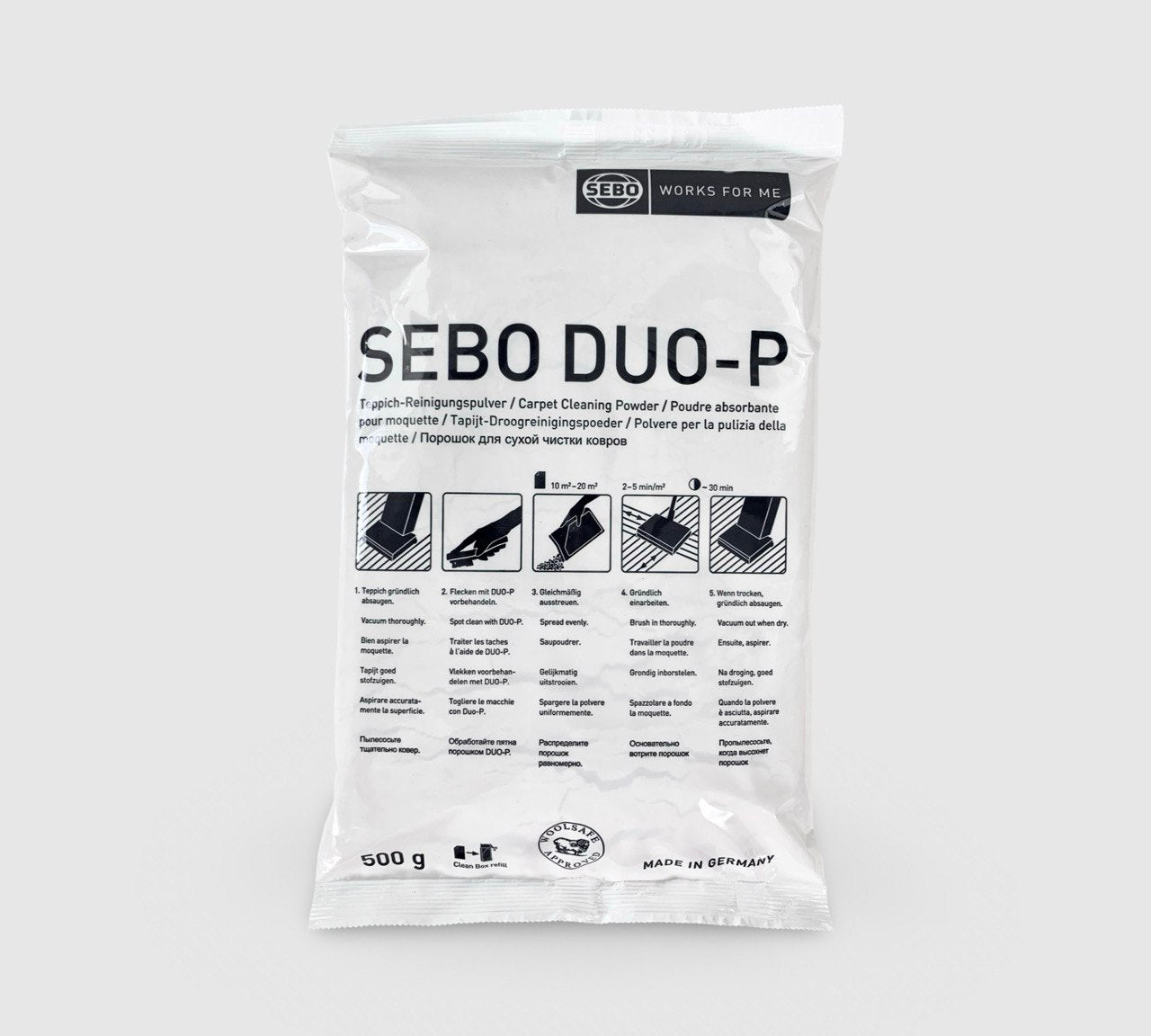 Sebo Duo P / Duo-P - Dry Granule Carpet Cleaning Powder 500 g