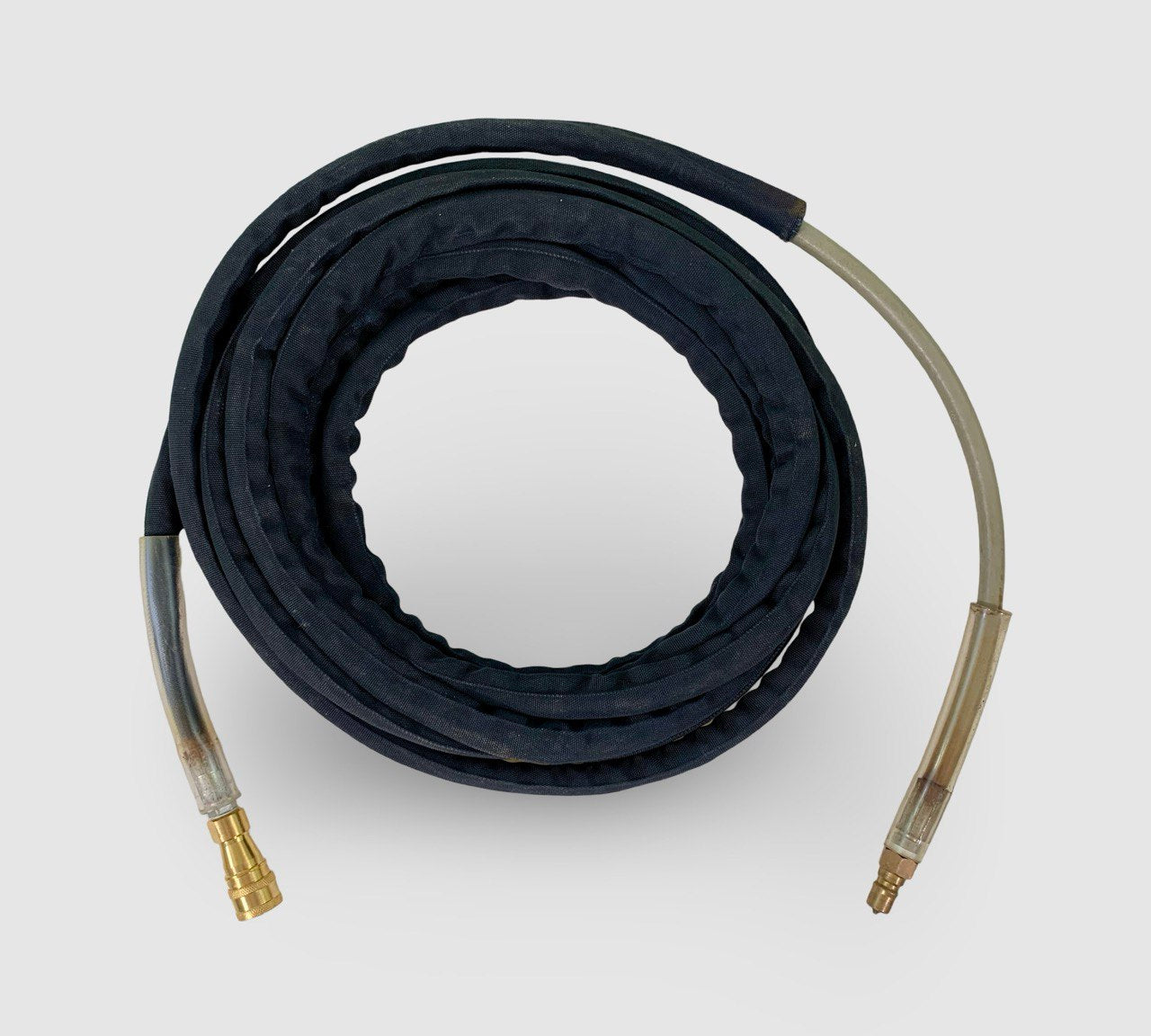 PRE-OWNED 25ft / 7.6m Partially V2 Heat Insulated High Pressure Solution Hose - fitted with Standard Male & Female Connector