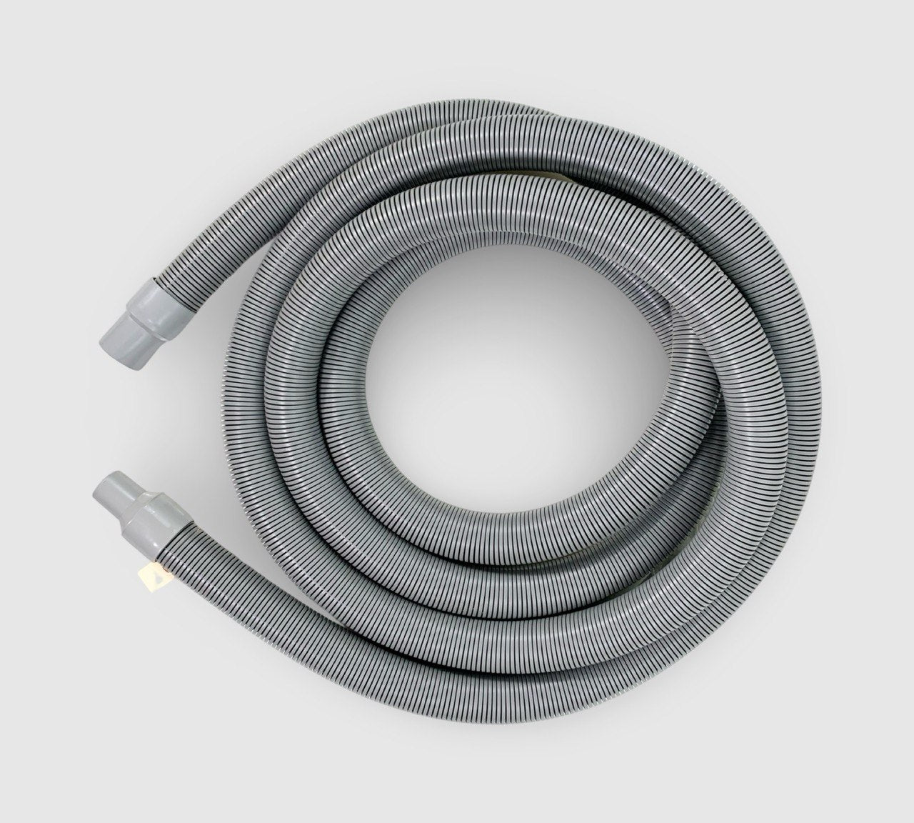 PRE-OWNED 23ft 2 INCH Grey Vacuum Hose - fitted with 2 inch & 1.5 inch Hose Cuffs