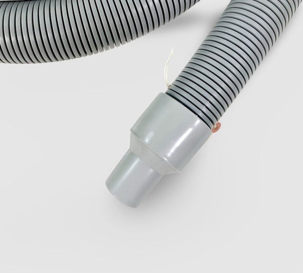 PRE-OWNED 23ft 2 INCH Grey Vacuum Hose - fitted with 2 inch & 1.5 inch Hose Cuffs