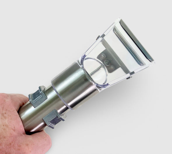 Stainless Steel Hand Tool - 9 cm wide, External Spray, Clear Headed