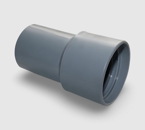 GREY NON-SWIVEL Vacuum Hose Cuff ONLY - with 1.5-Inch (32 mm) Tool End (Slip) to 1.5-Inch (38 mm) Hose End (Thread)