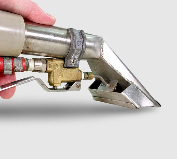 PRE-OWNED Stainless Steel Hand Tool (LOW PRESSURE: up to 150 psi / 70°C) - 11.5 cm Wide, Enclosed Spray with 1 m Intake Hose Set