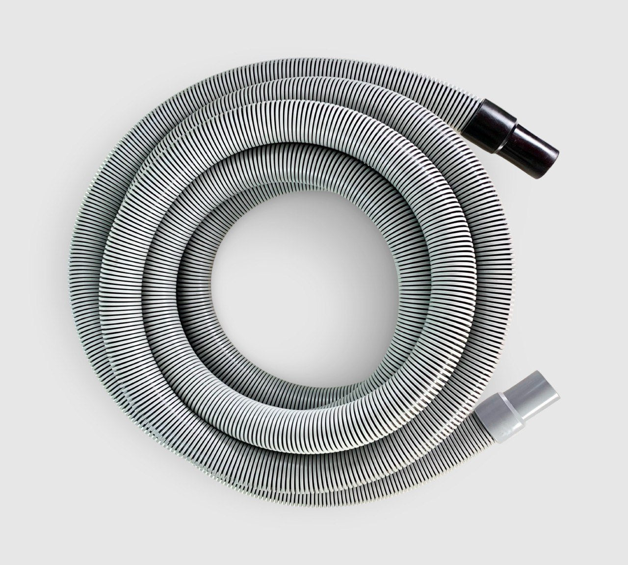 PRE-OWNED Grey 1.5 inch Diameter Vacuum Hose with 2 x 1.5 inch Cuffs - 25 ft / 7.6 m Length