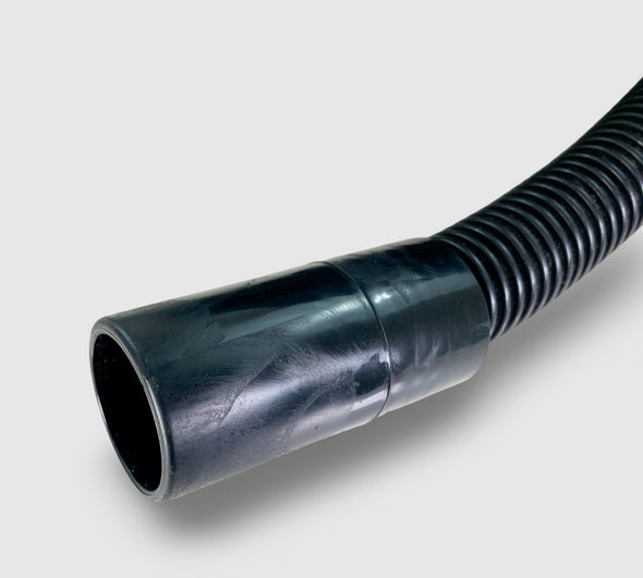 PRE-OWNED Black Lightweight 1.25 inch Diameter Vacuum Hose with 2 x 1.5 inch Cuffs - 25 ft / 7.6 m Length