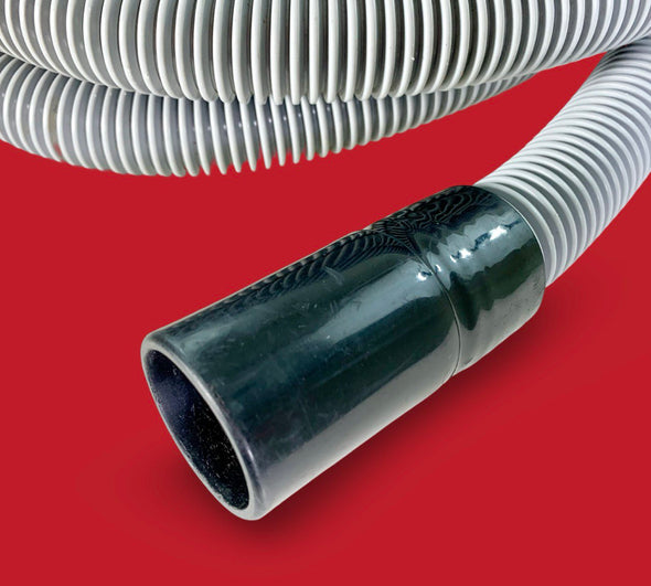 PRE-OWNED Grey Lightweight 1.25 inch Diameter Vacuum Hose with 2 x 1.5 inch Cuffs - 19 ft / 5.8 m Length