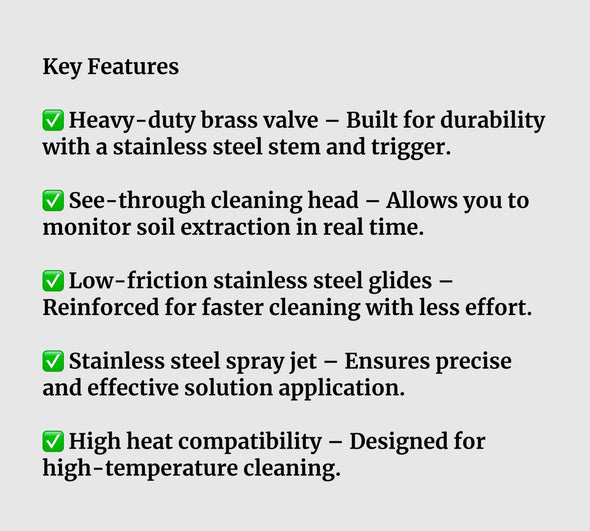 Stainless Steel Hand Tool - 9 cm wide, Internal Spray, Clear Headed