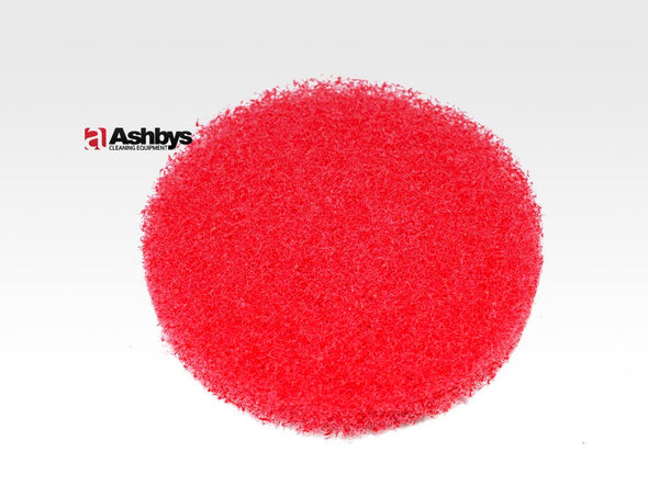 Red (Cleaning & Buffing) 6 inch / 15 cm Rotary Floor Pad - for Compact Rotary Floor Scrubber