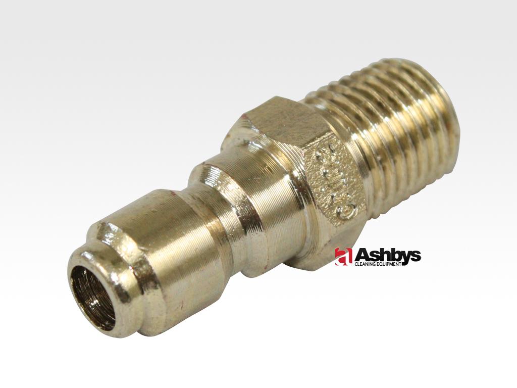 Streamline 1/4 inch Male Connector / Plug with 1/4 inch Male BSP Thread - 350 Bar rated HP-M14M14