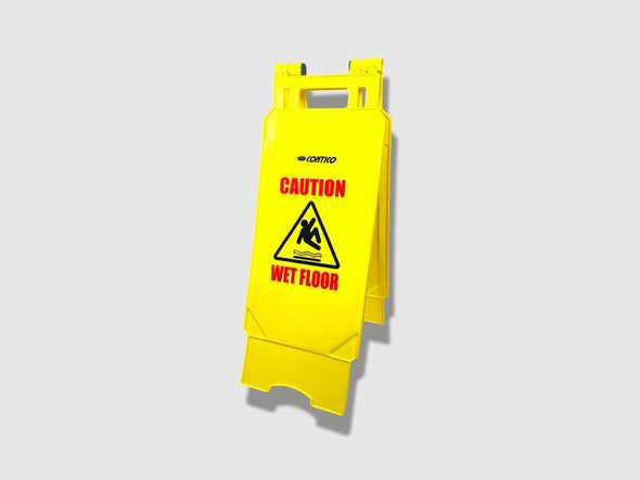Contico Heavy Duty Caution Wet Floor Safety Sign (Yellow) NWSAUA