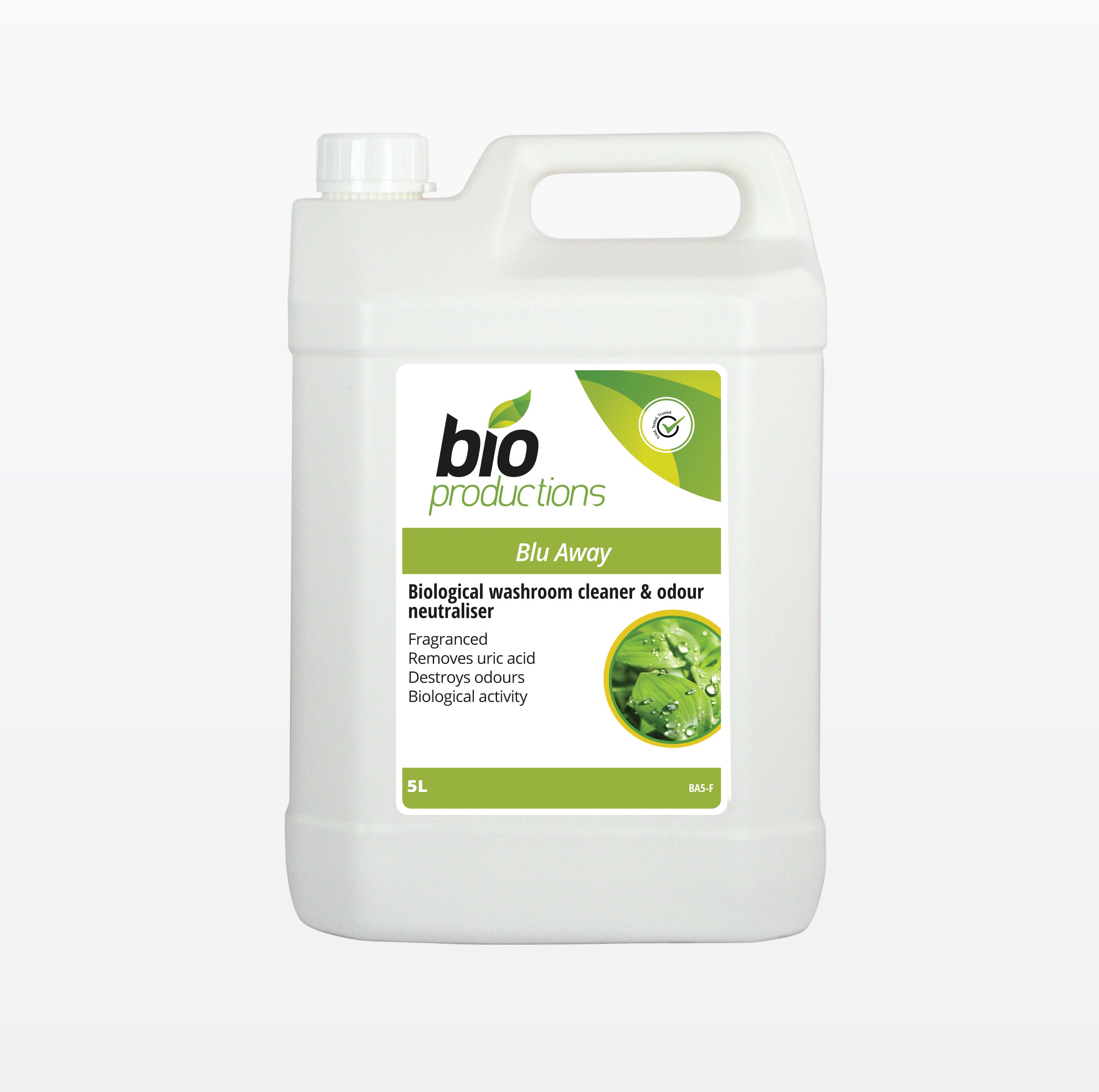 Bio Productions Blu Away Biological Washroom Cleaner BA5 5 Ltr