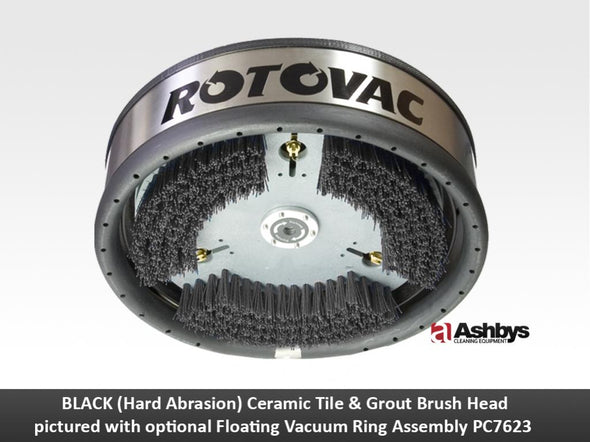 BLACK (Hard Abrasion) Ceramic Tile & Grout Brush Head - for Rotovac 360i