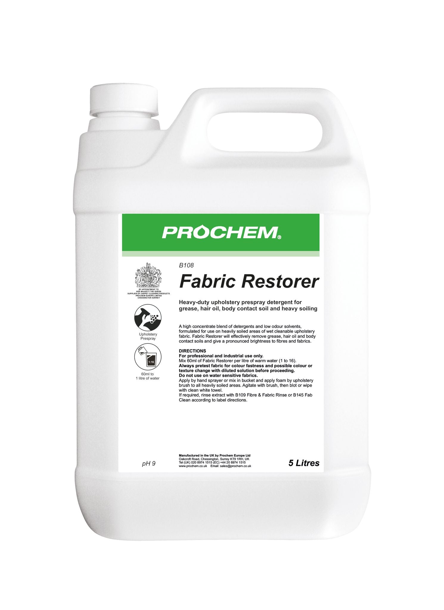 Prochem Fabric Restorer B108 5 Ltr