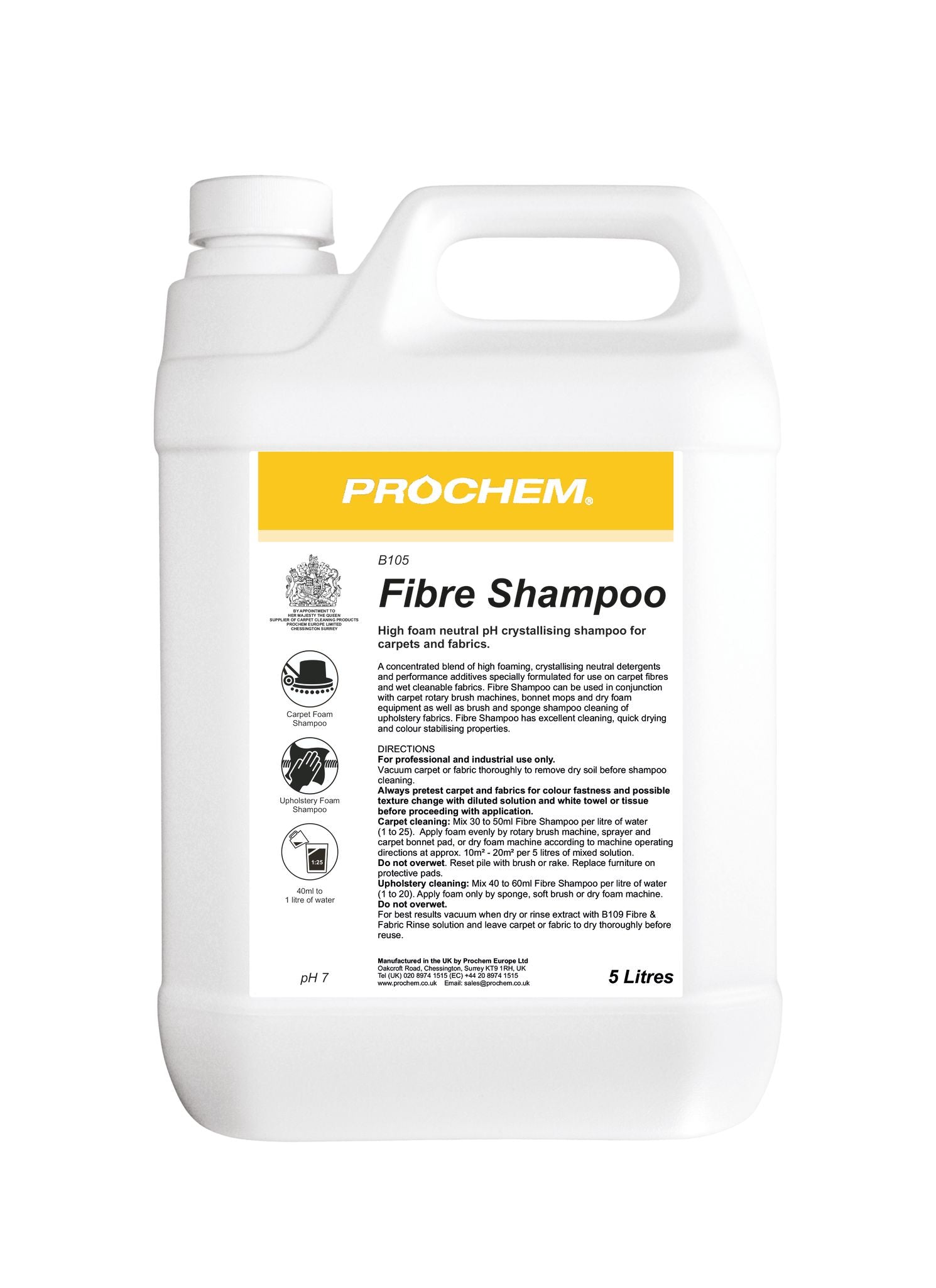 Prochem Fibre Shampoo B105 5 Ltr