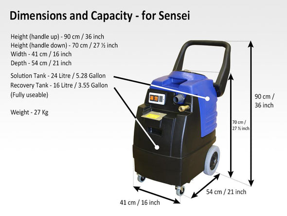 Sensei Carpet Cleaning Machine | 250 psi | HD 3 Stage 5.7" PERFORMANCE Vac