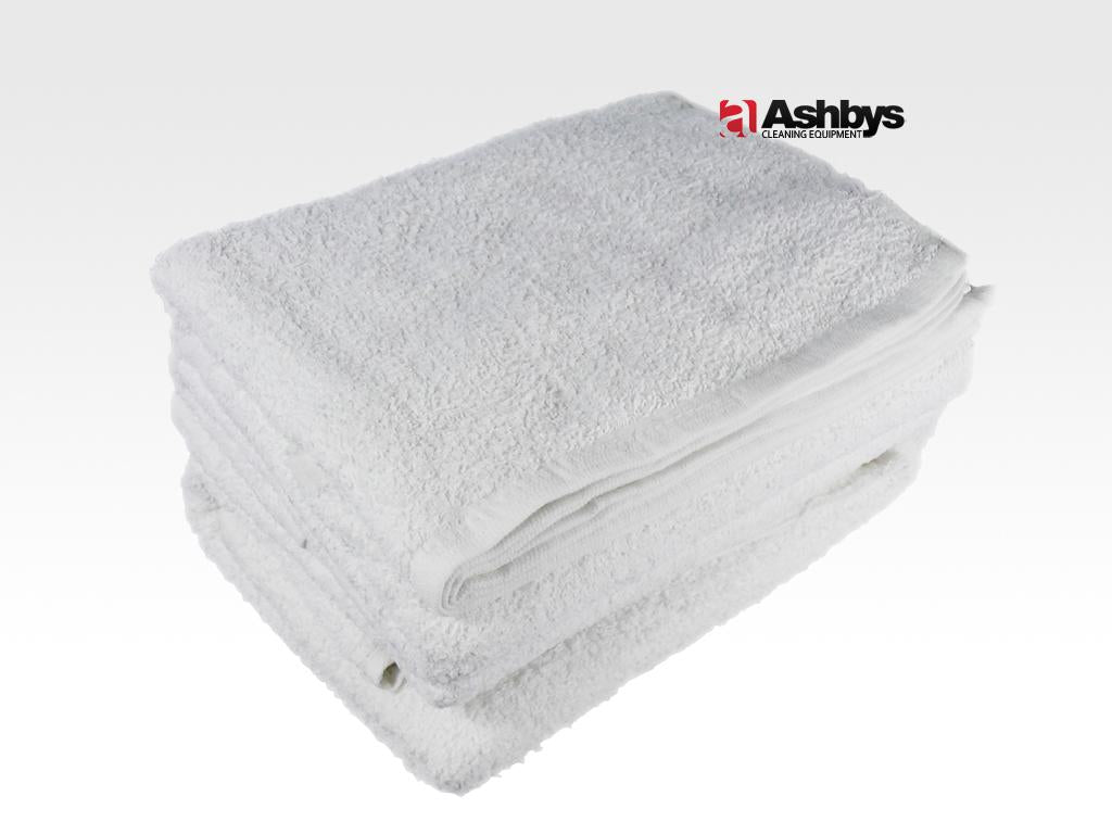 Pack of 12 x White Terry Towels (60 x 60 cm / 24  x 24 inches)